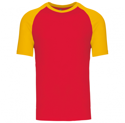 red / yellow Baseball - camiseta bicolor manga corta hombre