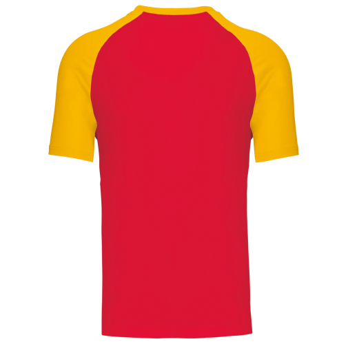 red / yellow Baseball - camiseta bicolor manga corta hombre