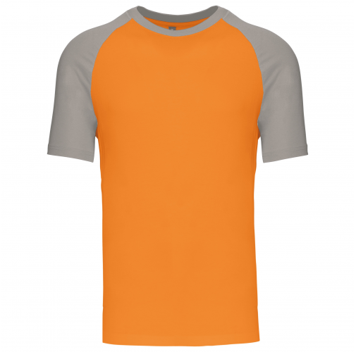 orange / light grey Baseball - camiseta bicolor manga corta hombre