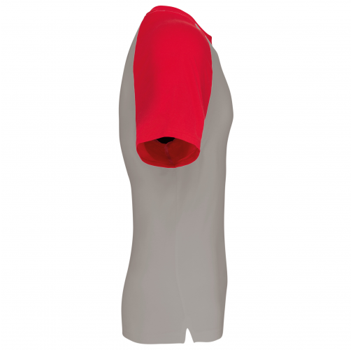 light grey / red Baseball - camiseta bicolor manga corta hombre