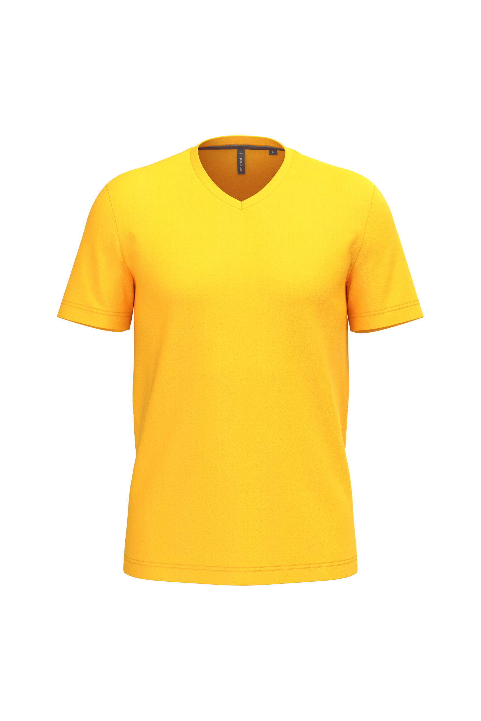 ash heather Camiseta de manga corta y cuello de pico