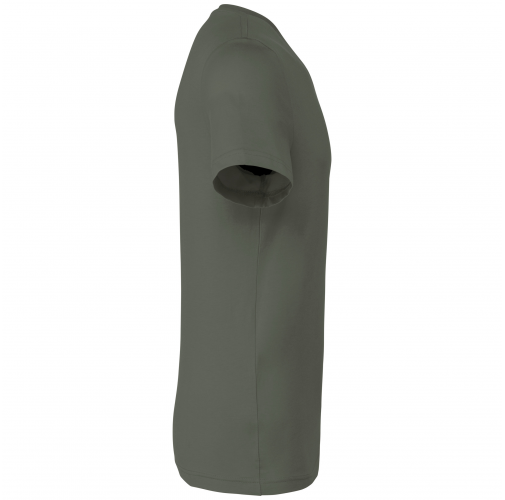 dark khaki Camiseta de manga corta y cuello de pico