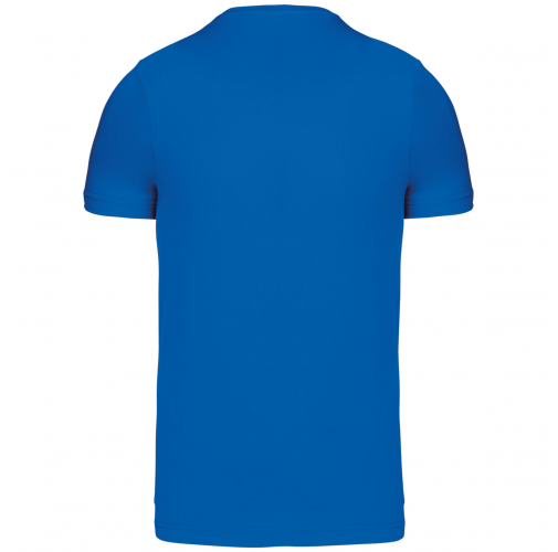 light royal blue Camiseta de manga corta y cuello de pico