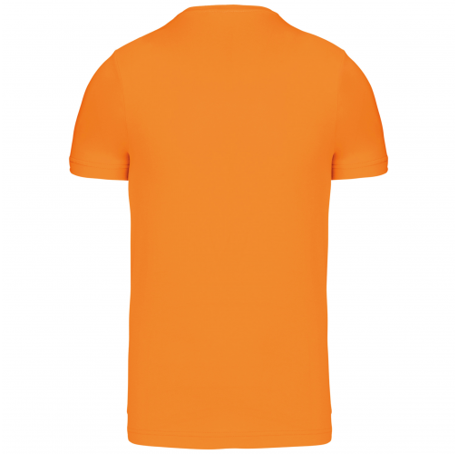 orange Camiseta de manga corta y cuello de pico