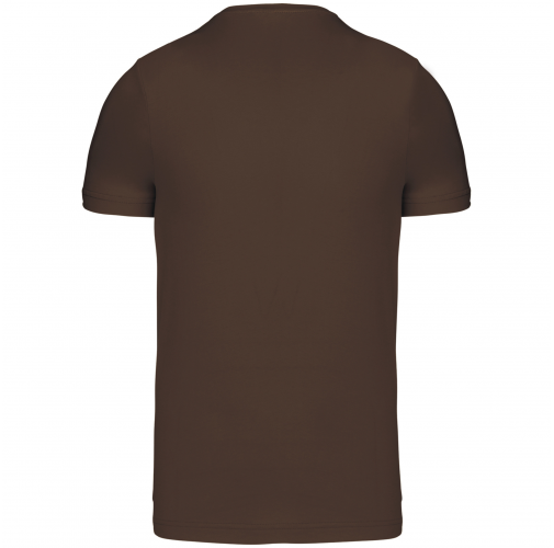chocolate Camiseta de manga corta y cuello de pico
