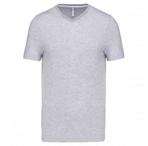 oxford grey Camiseta de manga corta y cuello de pico