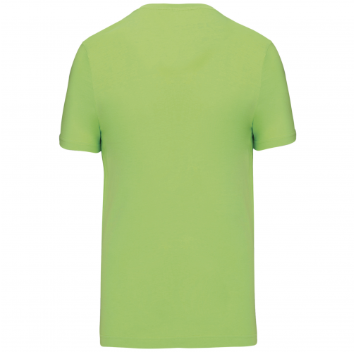 lime Camiseta de manga corta y cuello de pico