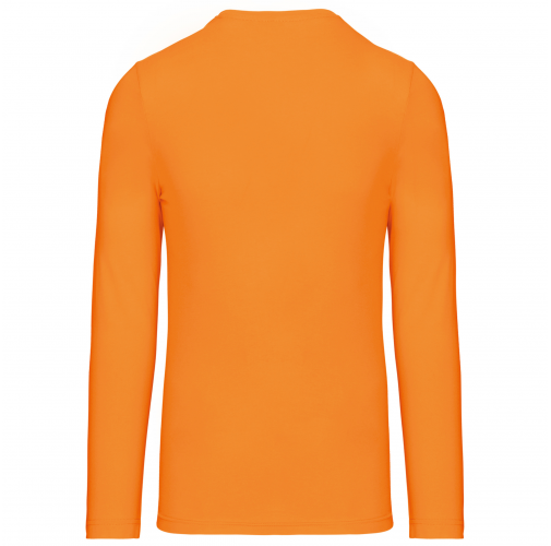 orange Camiseta de manga larga y cuello de pico de hombre