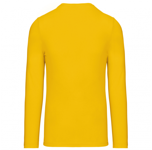 yellow Camiseta de manga larga y cuello de pico de hombre