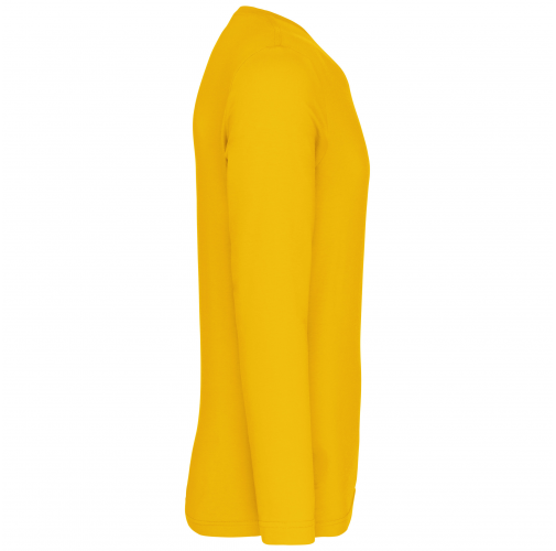 yellow Camiseta de manga larga y cuello de pico de hombre