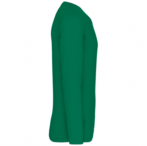 kelly green Camiseta de manga larga y cuello de pico de hombre