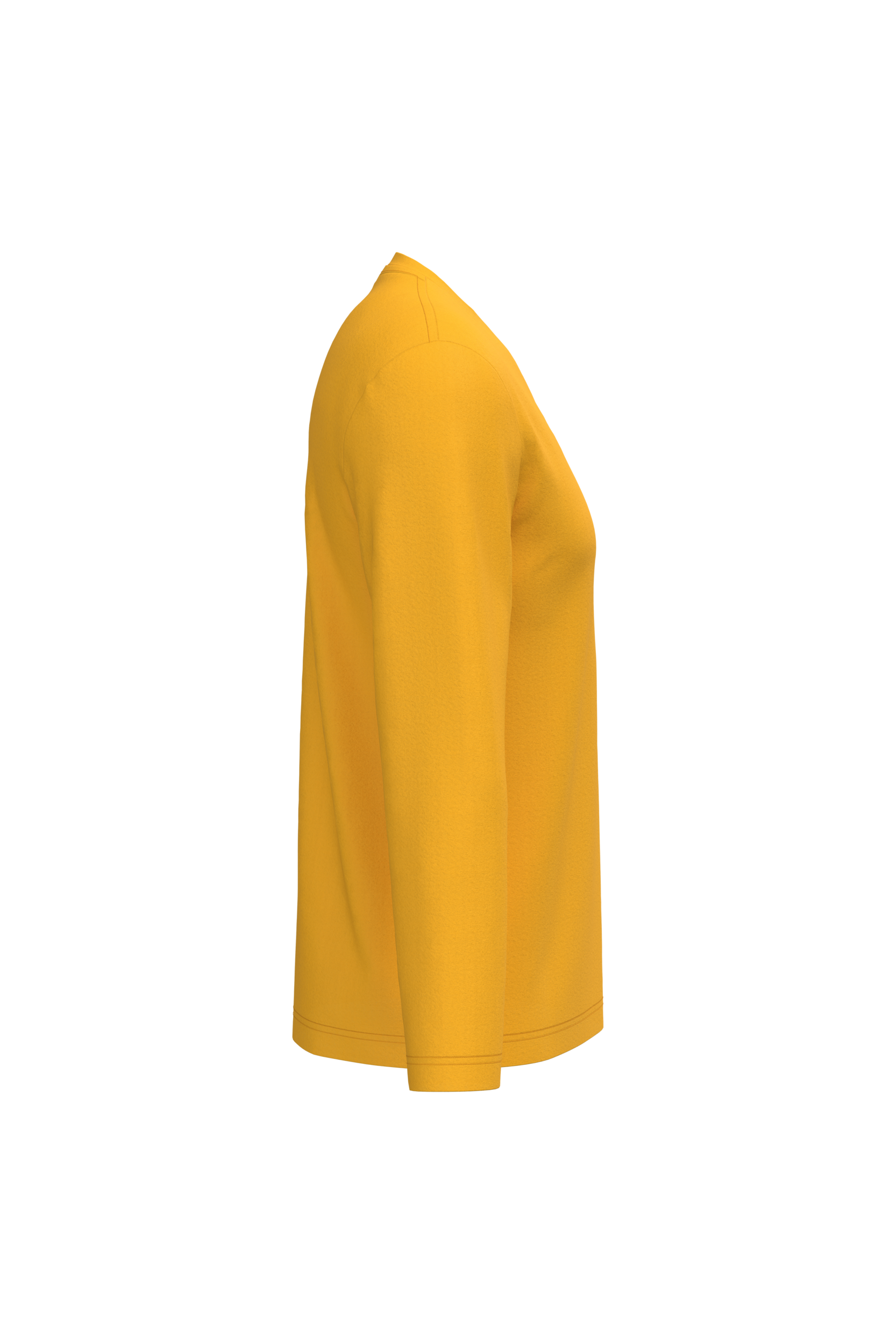 ash heather Camiseta de manga larga y cuello de pico de hombre