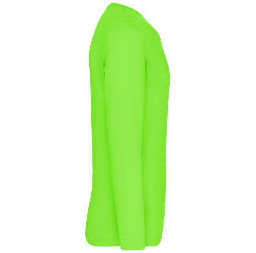 lime Camiseta de manga larga y cuello de pico de hombre