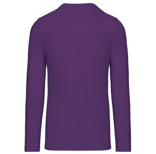 purple Camiseta de manga larga y cuello de pico de hombre