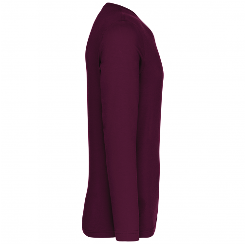 wine Camiseta de manga larga y cuello de pico de hombre