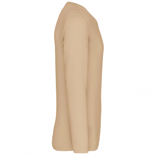 light sand Camiseta de manga larga y cuello de pico de hombre