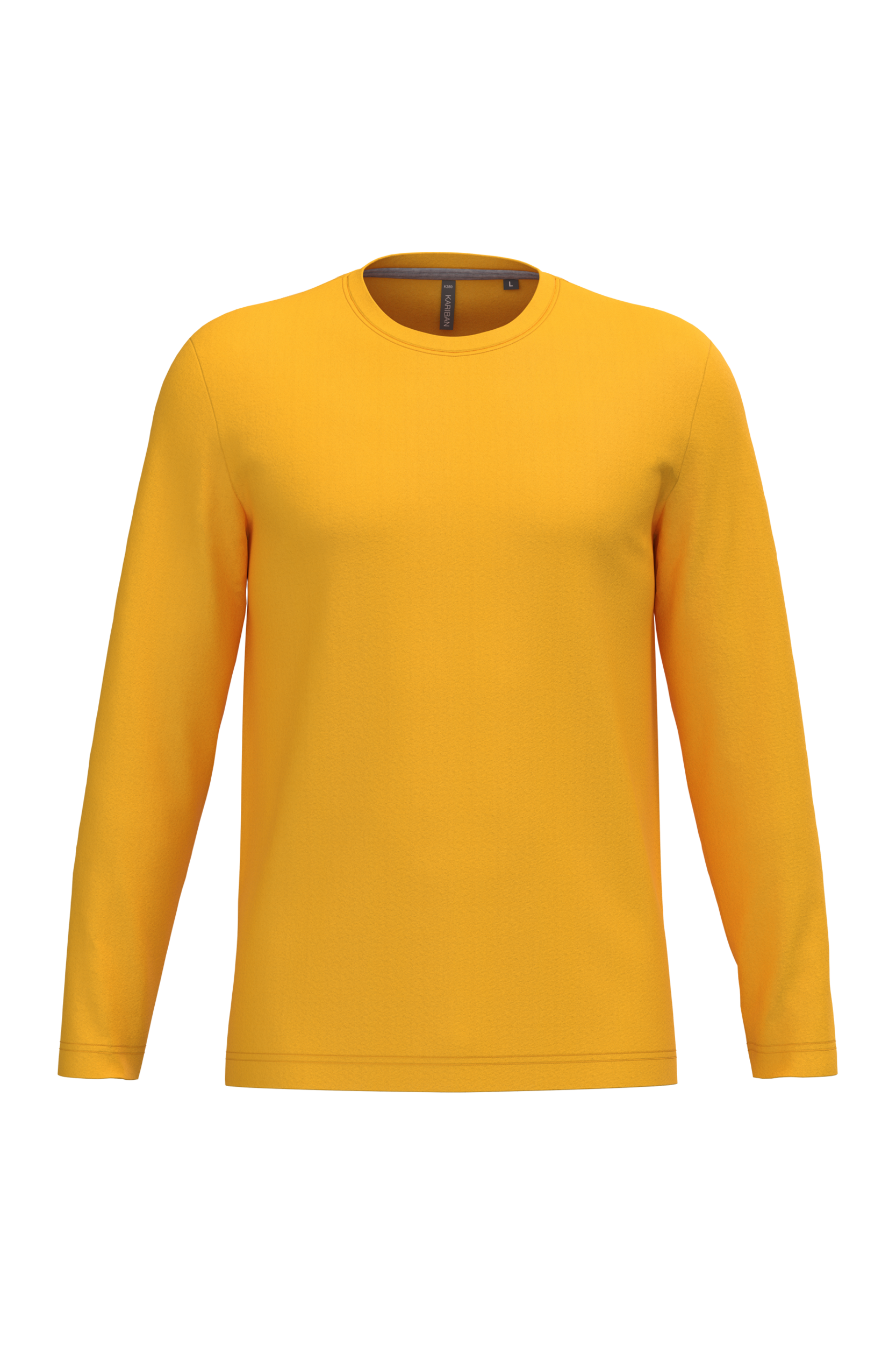 Camiseta de maga larga y cuello redondo hombre