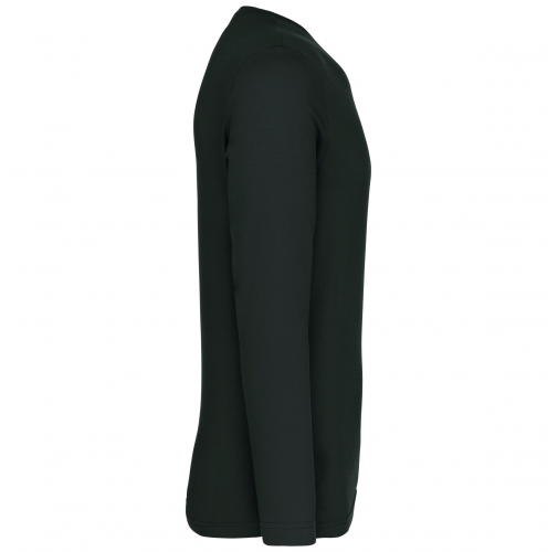 dark grey Camiseta de maga larga y cuello redondo hombre