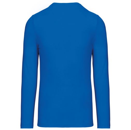 light royal blue Camiseta de maga larga y cuello redondo hombre