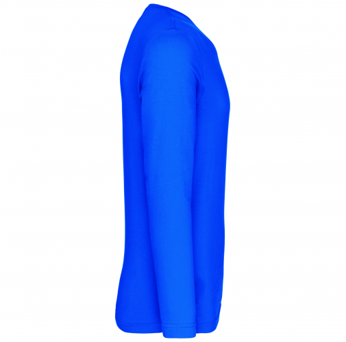 light royal blue Camiseta de maga larga y cuello redondo hombre