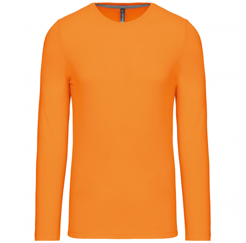 orange Camiseta de maga larga y cuello redondo hombre