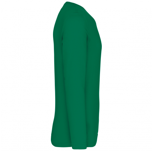 kelly green Camiseta de maga larga y cuello redondo hombre