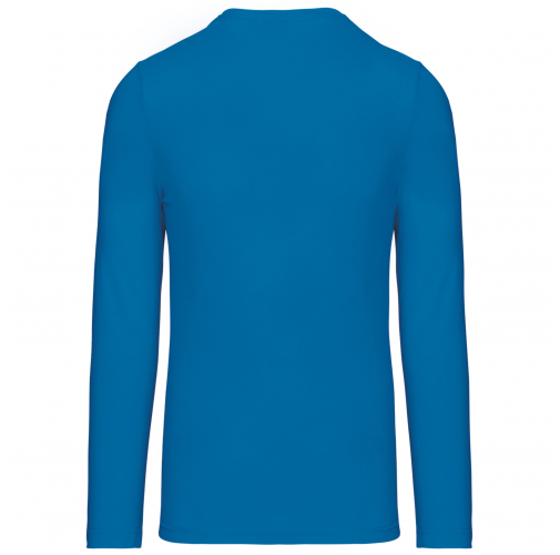 tropical blue Camiseta de maga larga y cuello redondo hombre