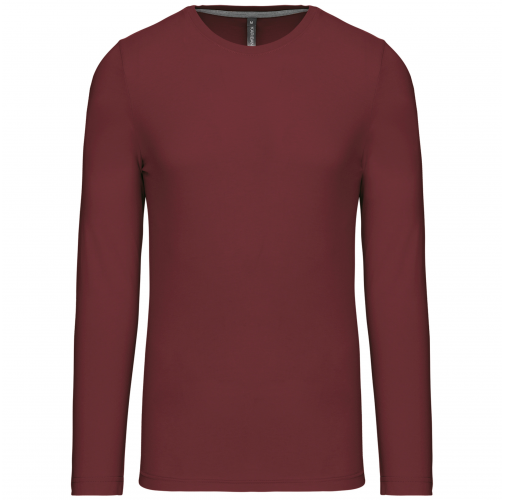wine Camiseta de maga larga y cuello redondo hombre