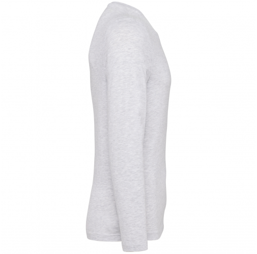 ash heather Camiseta de maga larga y cuello redondo hombre