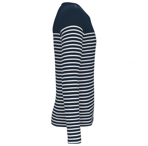 navy / white stripes Camiseta marinera de manga larga de hombre