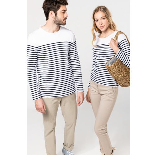 Camiseta marinera de manga larga de hombre
