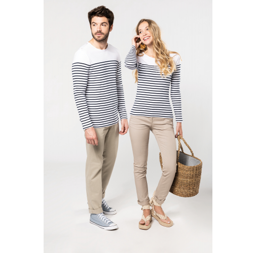 Camiseta marinera de manga larga de hombre