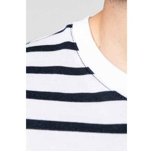 Camiseta Marinera a rayas con bolsillo manga corta