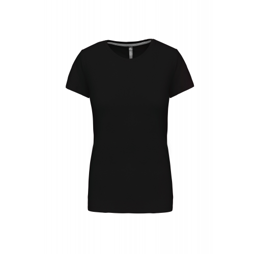 black Camiseta manga corta mujer