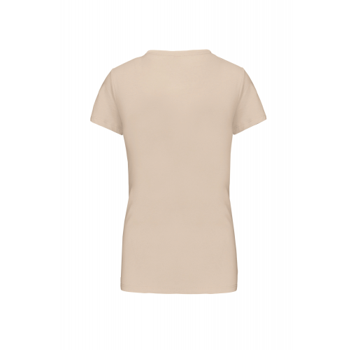 light sand Camiseta manga corta mujer
