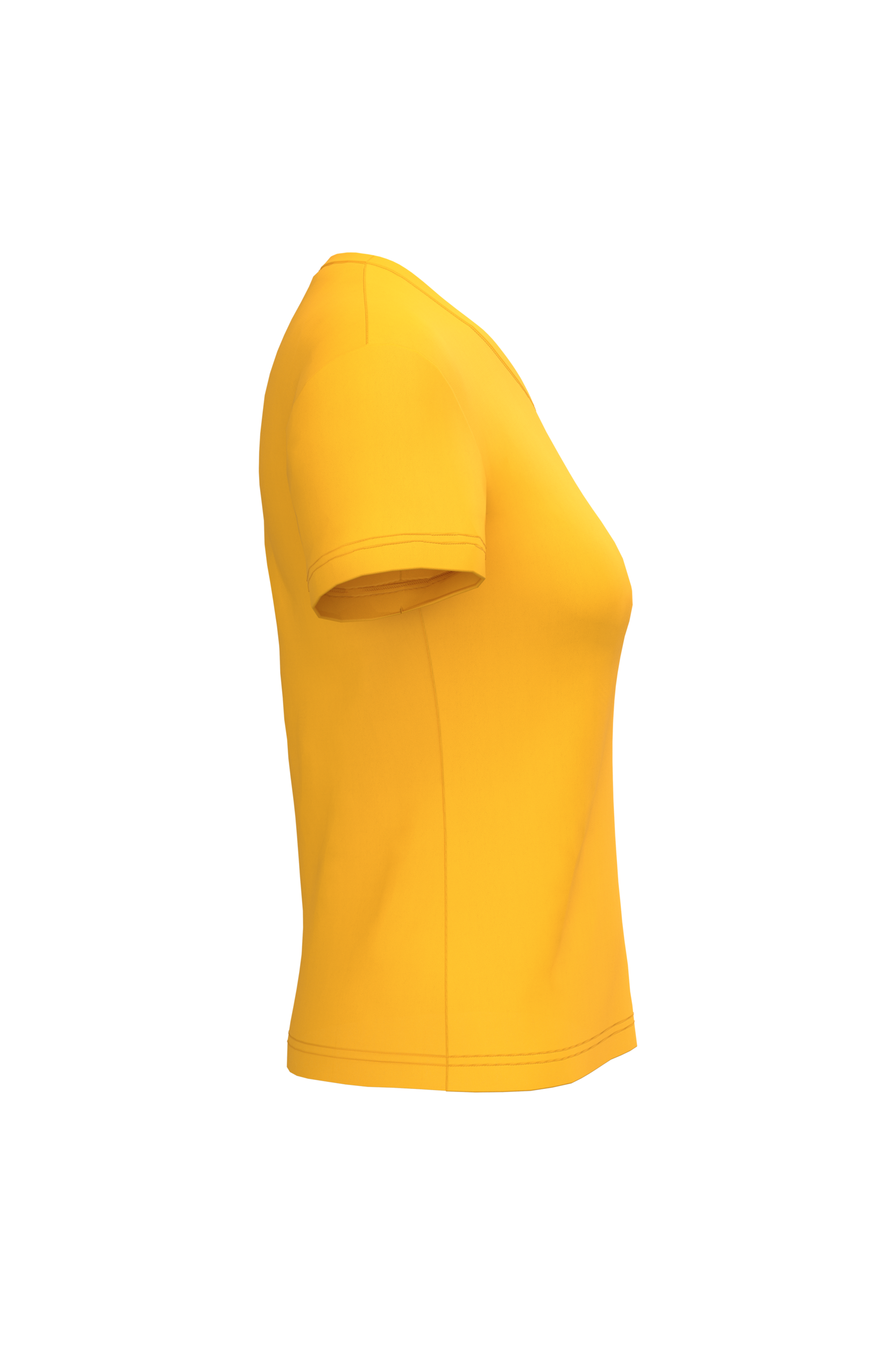 ash heather Camiseta de manga cota y cuello de pico mujer