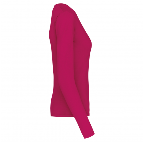 Camiseta de manga larga y cuello de pico mujer