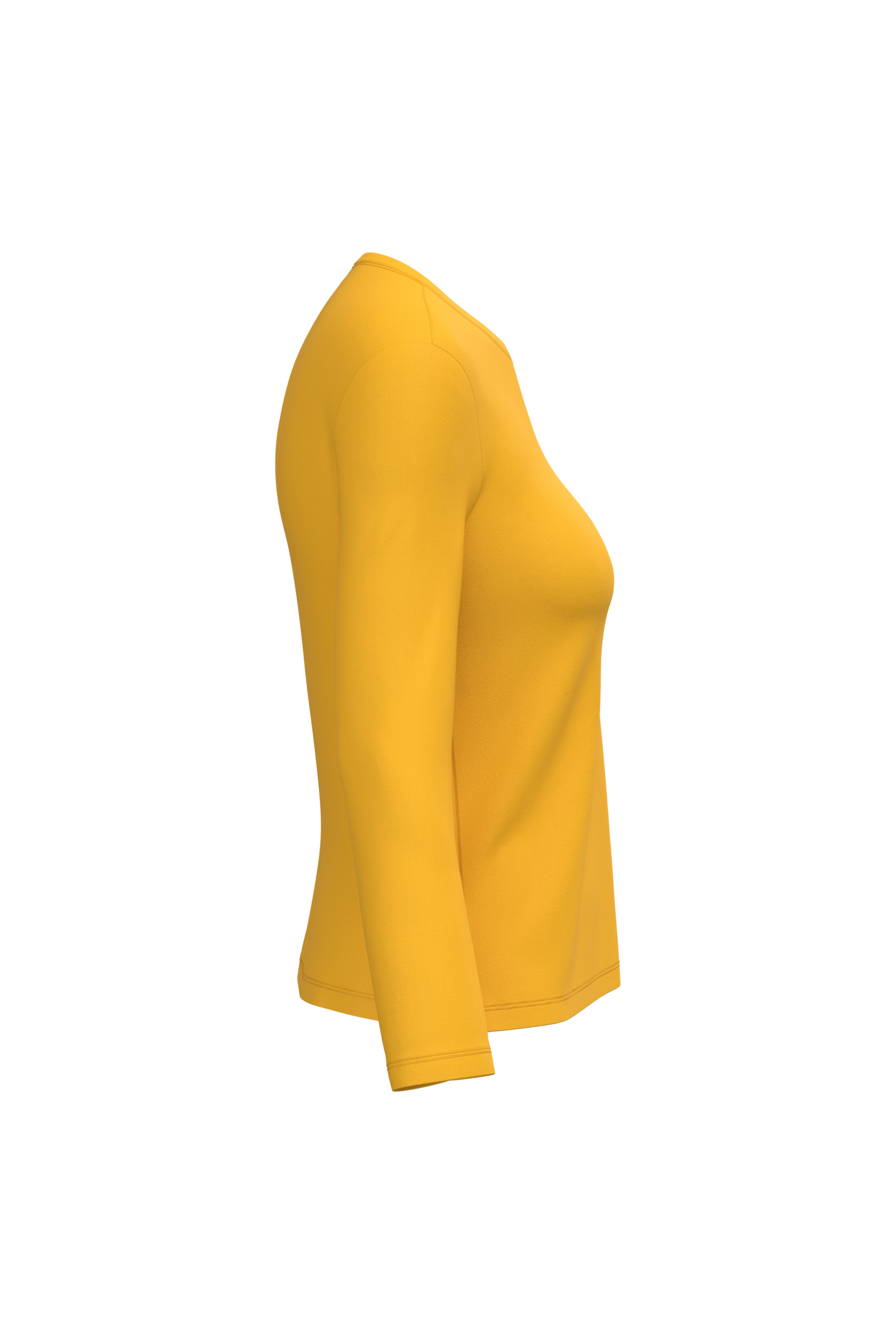 ash heather Camiseta de manga larga y cuello redondo de mujer