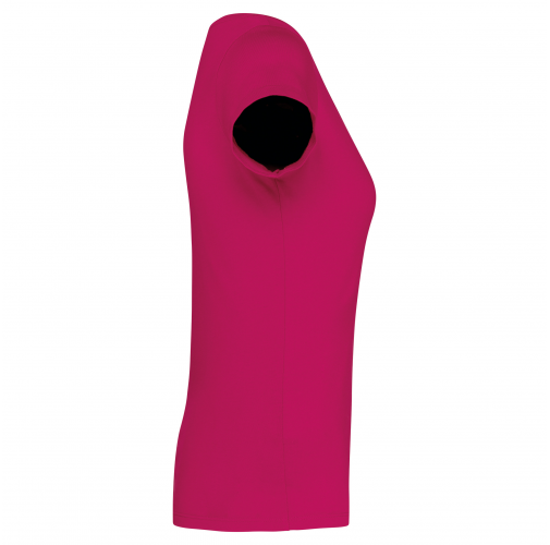 fuchsia Camiseta manga corta cuello barco mujer