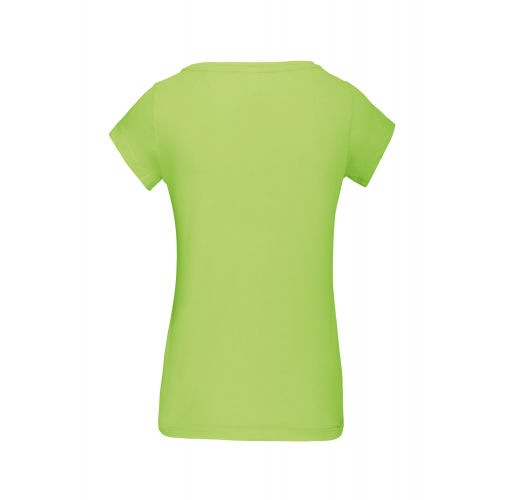 lime Camiseta manga corta cuello barco mujer