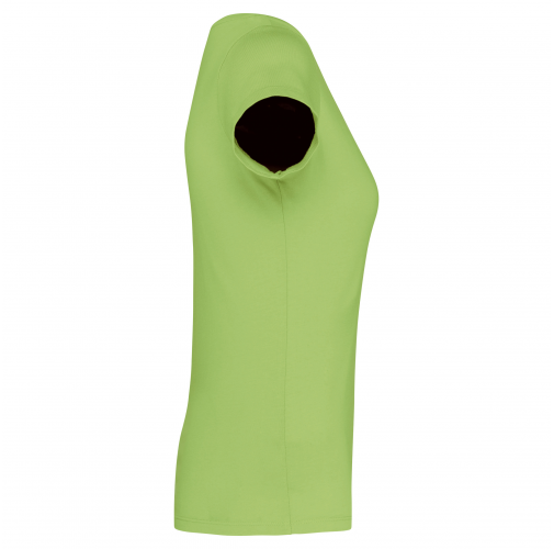 lime Camiseta manga corta cuello barco mujer