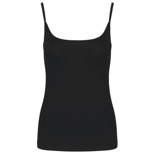 black Camiseta tirantes mujer