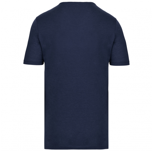 navy Camiseta orgánica con cuello sin costuras y manga corta hombre
