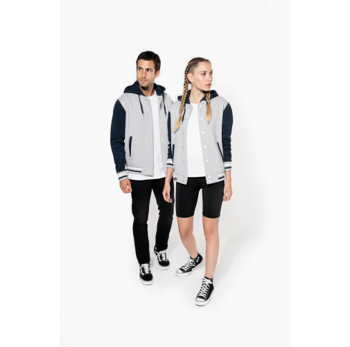 Cazadora Béisbolera con capucha unisex