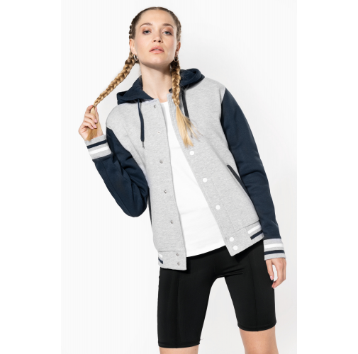 Cazadora Béisbolera con capucha unisex