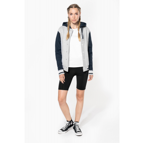 Cazadora Béisbolera con capucha unisex