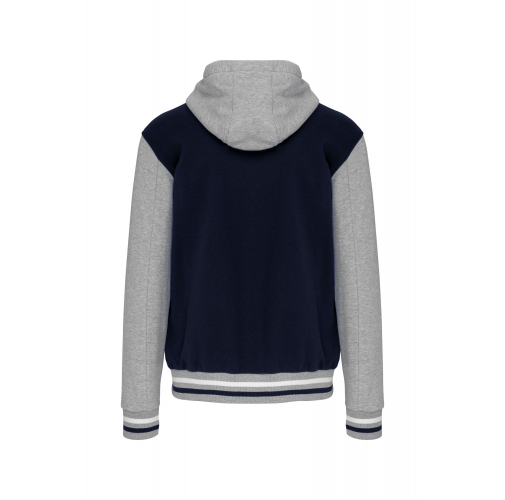 navy / oxford grey / white Cazadora Béisbolera con capucha unisex