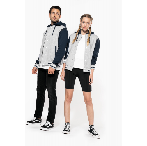 Cazadora Béisbolera con capucha unisex
