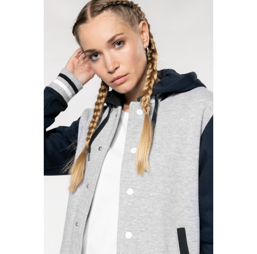 Cazadora Béisbolera con capucha unisex