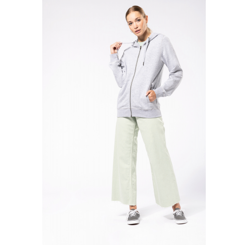 Sudadera ecorresponsable french terry - capucha y cremallera - Unisex